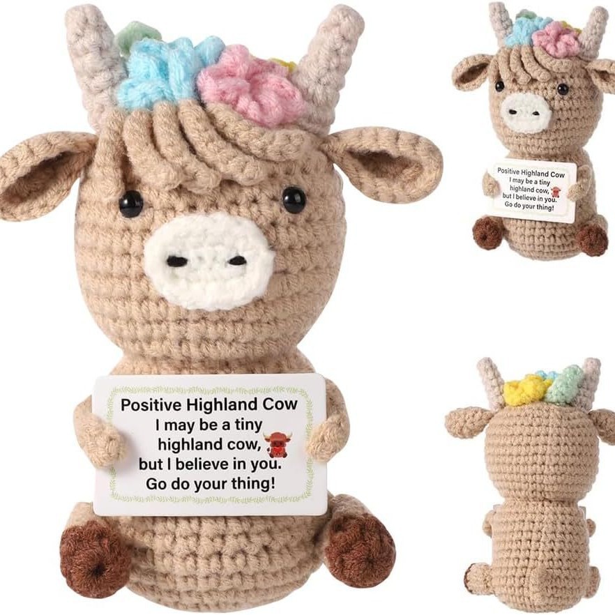 Home And Textiles Today - Boneka Sapi Emosional Rajutan Dekorasi Aksesori