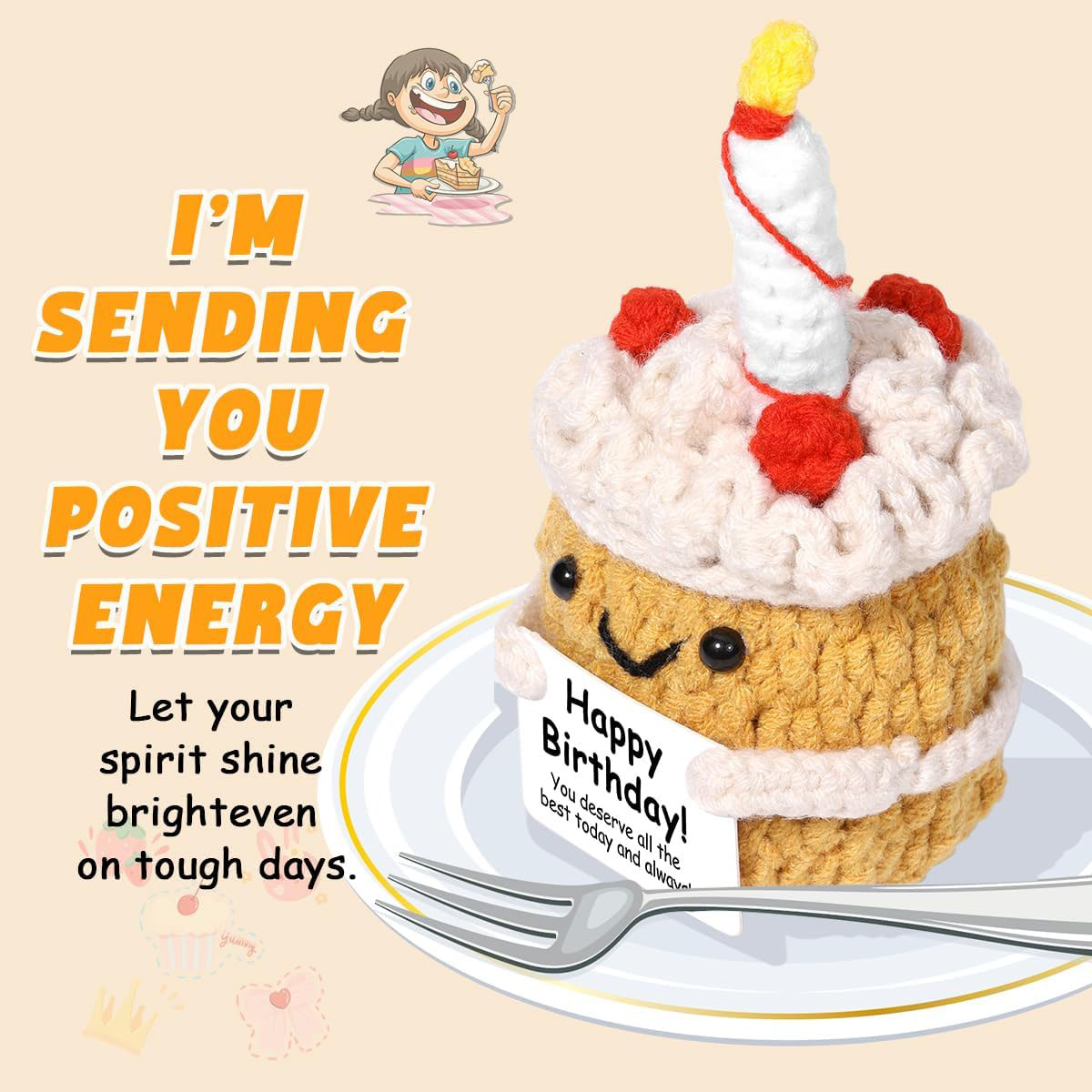 Boneka Kue Rajut Lucu Baru, Pe - Home And Textiles Today ulasan dan harga